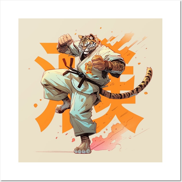 karate tiger Wall Art by piratesnow